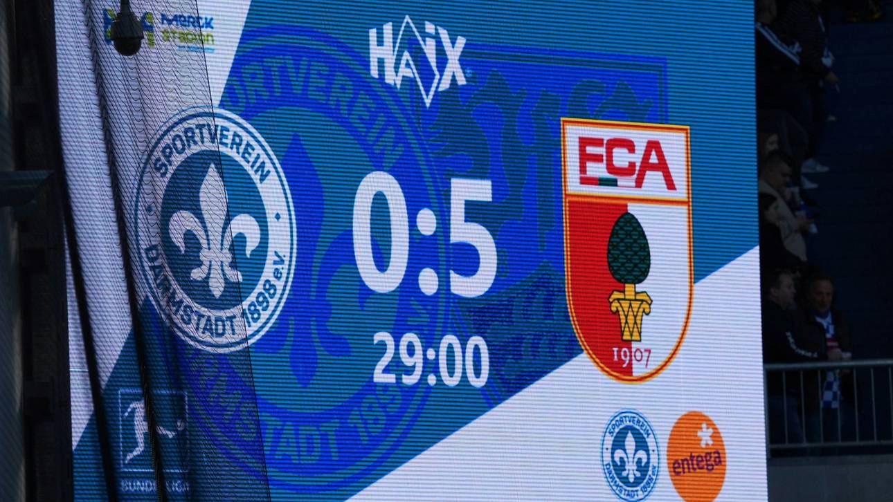 5:0 nach 29 Minuten: Augsburg in Darmstadt furios