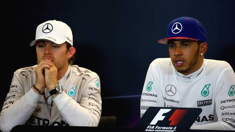 Nico Rosberg (l.) und Lewis Hamilton waren nicht gut aufeinander zu sprechen