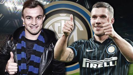 Xherdan Shaqiri und Lukas Podolski sind neu bei Inter Mailand