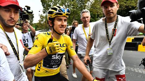 Geraint Thomas gewann am Sonntag die Tour de France