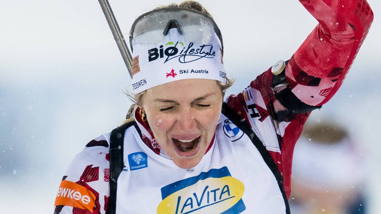 Lisa Hauser hat die Verfolgung in Östersund gewonnen