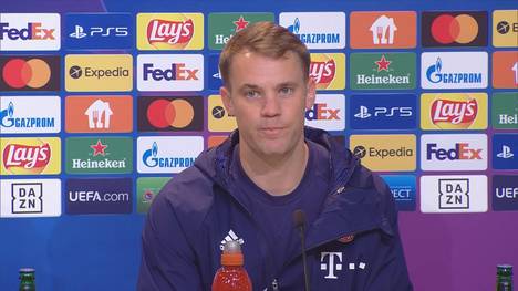 Bayern-Torwart Manuel Neuer spricht bei der Pressekonferenz nach dem Champions League Spiel gegen Kiew über den Umgang mit Trainer Julian Nagelsmann und was für den Erfolg der Bayern wichtig ist.