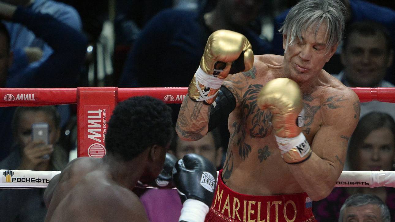 Mickey Rourke: Boxkampf war gestellt