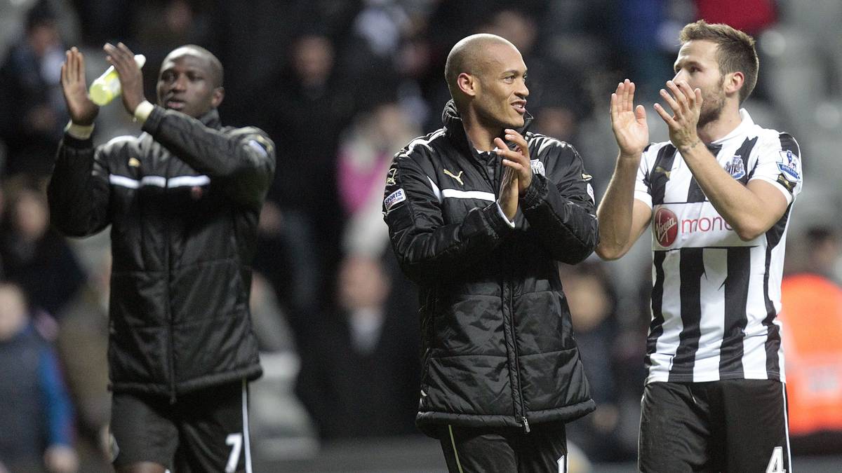 PLATZ 17: Newcastle United (hier Moussa Sissoko, Yoan Gouffran und Yohan Cabaye (v.l.) hat einen Jahresumsatz von 169,3 Millionen Euro (Vorjahr: 155,1)