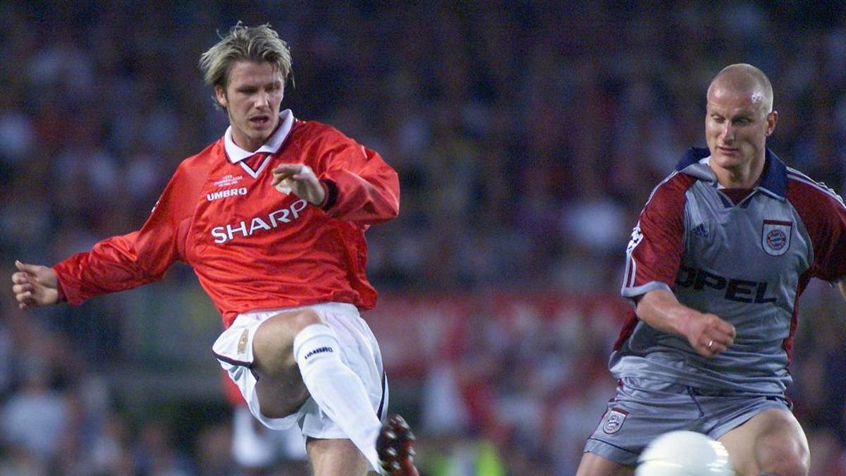 ANGRIFF - DAVID BECKHAM: Startete seine Weltkarriere als 17-Jähriger bei ManUnited, erzielte zwischen 1992 und 2003 in 387 Spielen 85 Tore. War Teil der Triple-Elf 1999 und zunächst tatsächlich eine Offensivkraft, später dann im Mittelfeld zu Hause