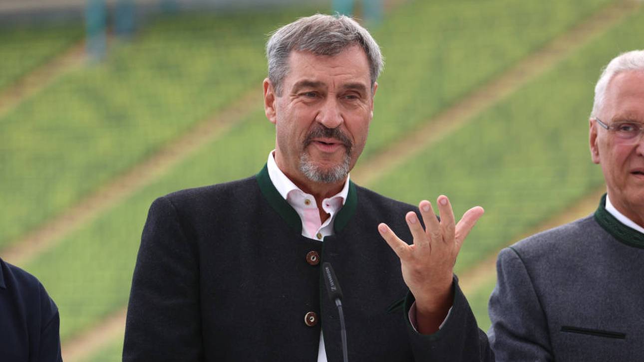 Markus Söder bei der Pressekonferenz in München
