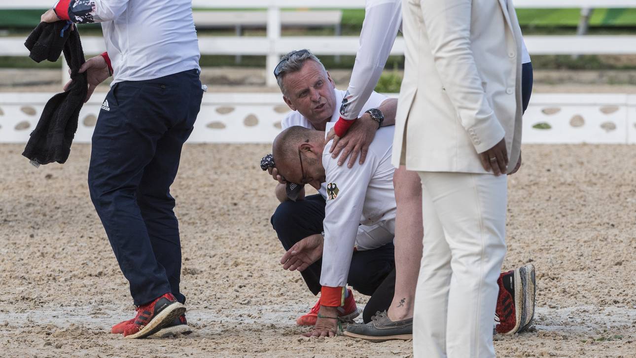 Gold-Pferd tritt Pfleger blutig