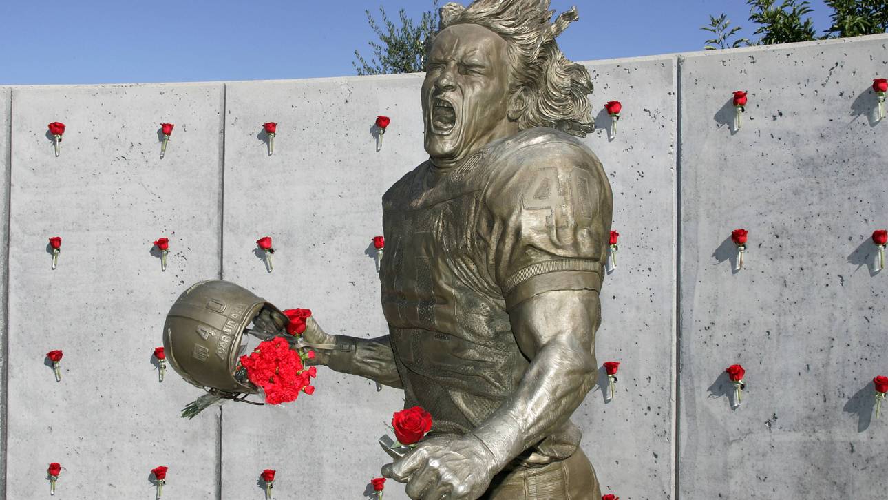 Eine Statue nahe der Cardinals-Arena erinnert an Pat Tillman