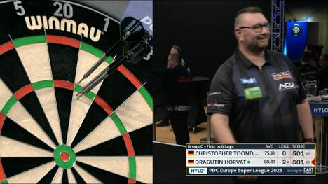 Dragutin Horvat beginnt bei der Europe Super League zum Start des dritten Legs mit drei Punkten. Jeder Hobbyspieler kann das sicherlich nachempfinden, wie der Deutsche sich fühlt.