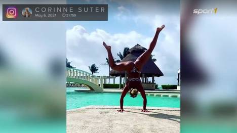 Corinne Suter kann wohl auch im Urlaub nicht stillhalten. Auf Instagram stellt die Schweizerin ihre enorme Körperbeherrschung unter Beweis. 