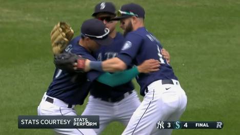 Mit einem späten Two-Run-Homerun gewinnen die Seattle Mariners ihr Spiel gegen die New York Yankees. Auch die Serie geht an das Team von der Westküste.