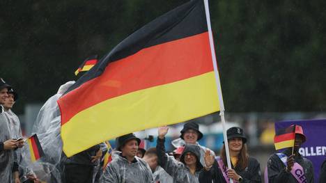 Anna-Maria Wagner trug die deutsche Fahne