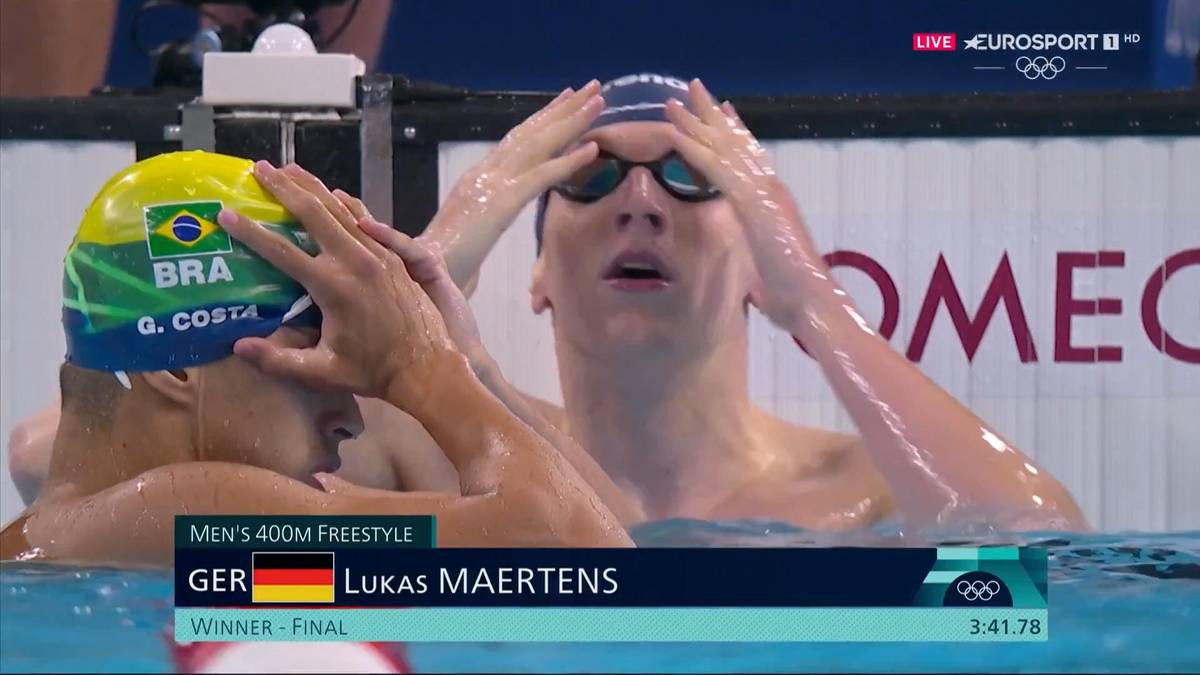 Deutschland hat seinen ersten Gold-Giganten bei Olympia! Über 400 Meter Freistil triumphiert der Schwimmer Lukas Märtens.