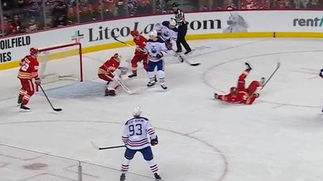 Leon Draisaitl schießt sich mit einem Doppelpack gegen die Calgary Flames schon mal für Olympia warm.