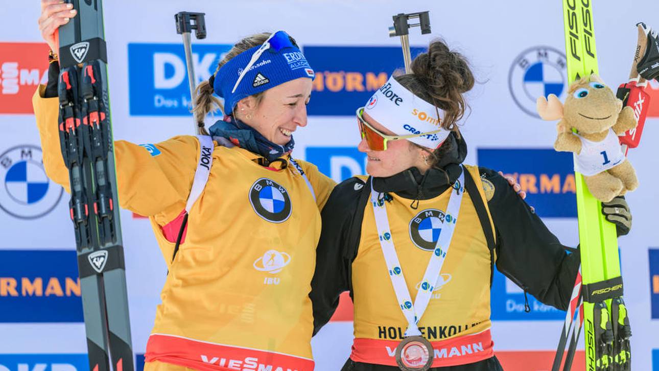 Verstehen sich gut: Franziska Preuß und Lou Jeanmonnot