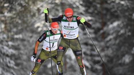 Johannes Rydzek gewann im Sprint gegen Eric Frenzel