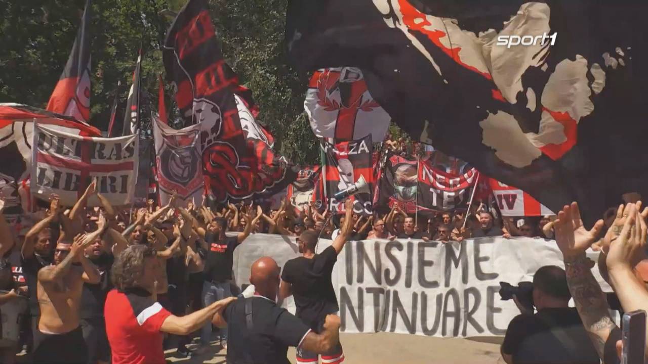 Trainingsauftakt beim AC Milan: Fans begrüßen Meister-Helden mit Pyro