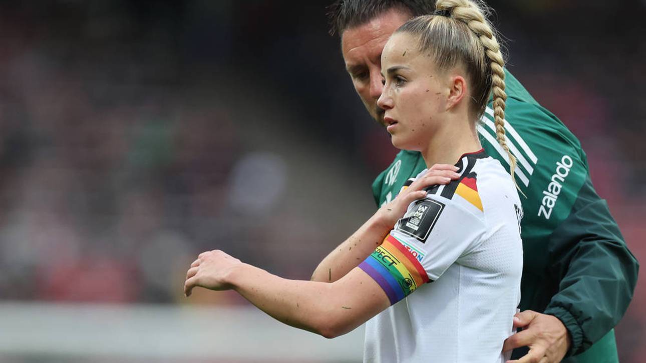 Giulia Gwinn hatte sich ihre linke Schulter im Spiel gegen Österreich ausgekugelt