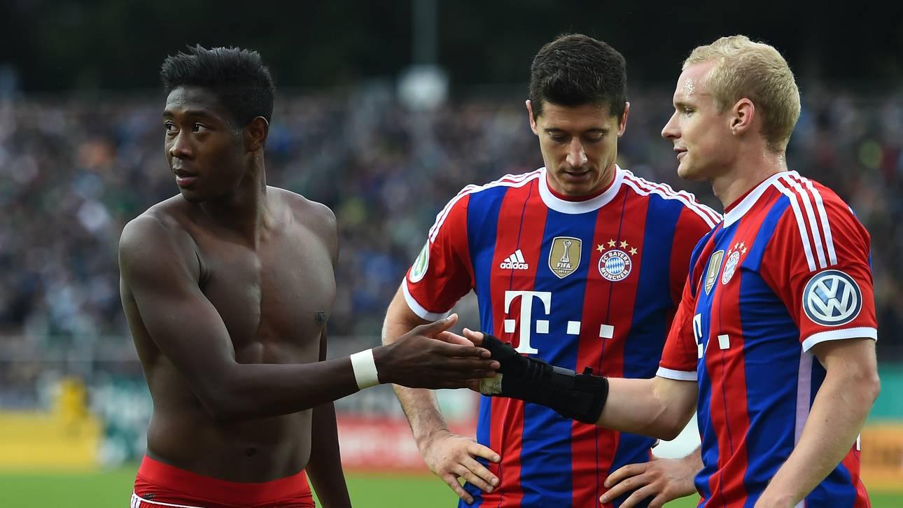 Preussen Münster-FC Bayern München-DFB-Pokal-David Alaba-Roebrt Lewandowski-Sebastian Rode