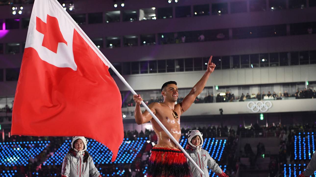 Olympia-Exot Taufatofua zieht blank