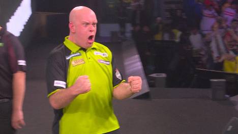 Michael van Gerwen gewinnt mit einer starken Performance gegen Jeffrey De Graaf und steht im Achtelfinale Callan Rydz gegenüber.