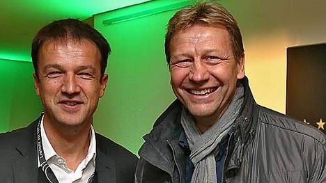 Fredi Bobic und Guido Buchwald waren schon als Spieler für den VfB Stuttgart aktiv