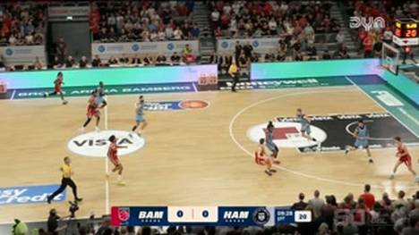 Spiel Highlights zu BMA365 Bamberg Baskets - Veolia Towers Hamburg