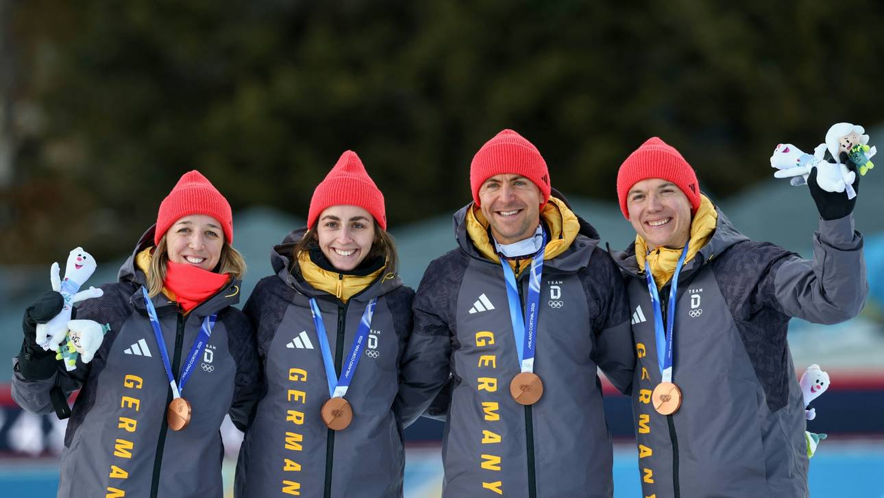 Biathleten feiern Bronze-Coup wild