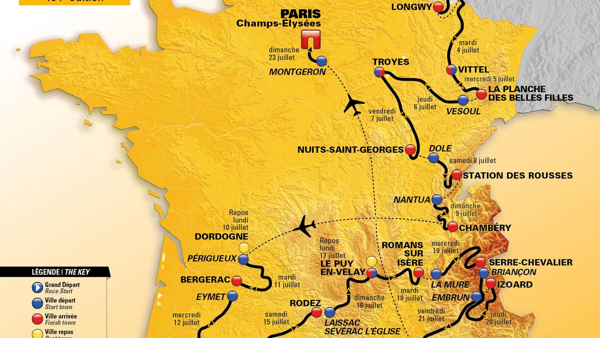 Das Geheimnis ist gelüftet, der Etappenplan für die Tour de France 2017 steht. Alle fünf Gebirge Frankreichs werden befahren, das gab es zuletzt vor 25 Jahren. SPORT1 wirft einen Blick auf die wichtigsten Etappen und Anstiege