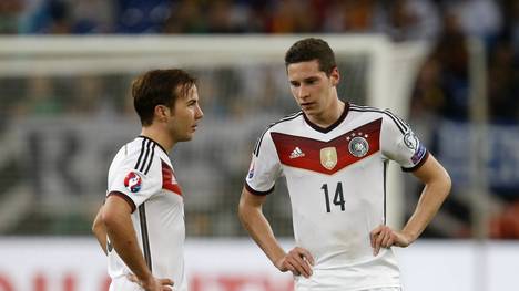 Mario Götze (l.) und Julian Draxler im Trikot der deutschen Nationalmannschaft