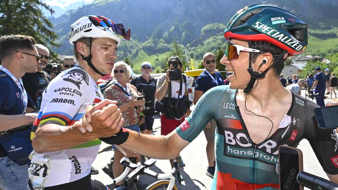 Werden in Belgien oft miteinander verglichen: Remco Evenepoel (links) und Cian Uijtdebroeks