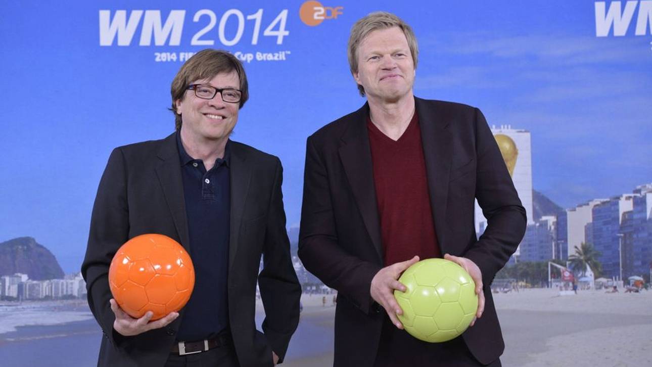 Bela Réthy (l.) mit Oliver Kahn 2014