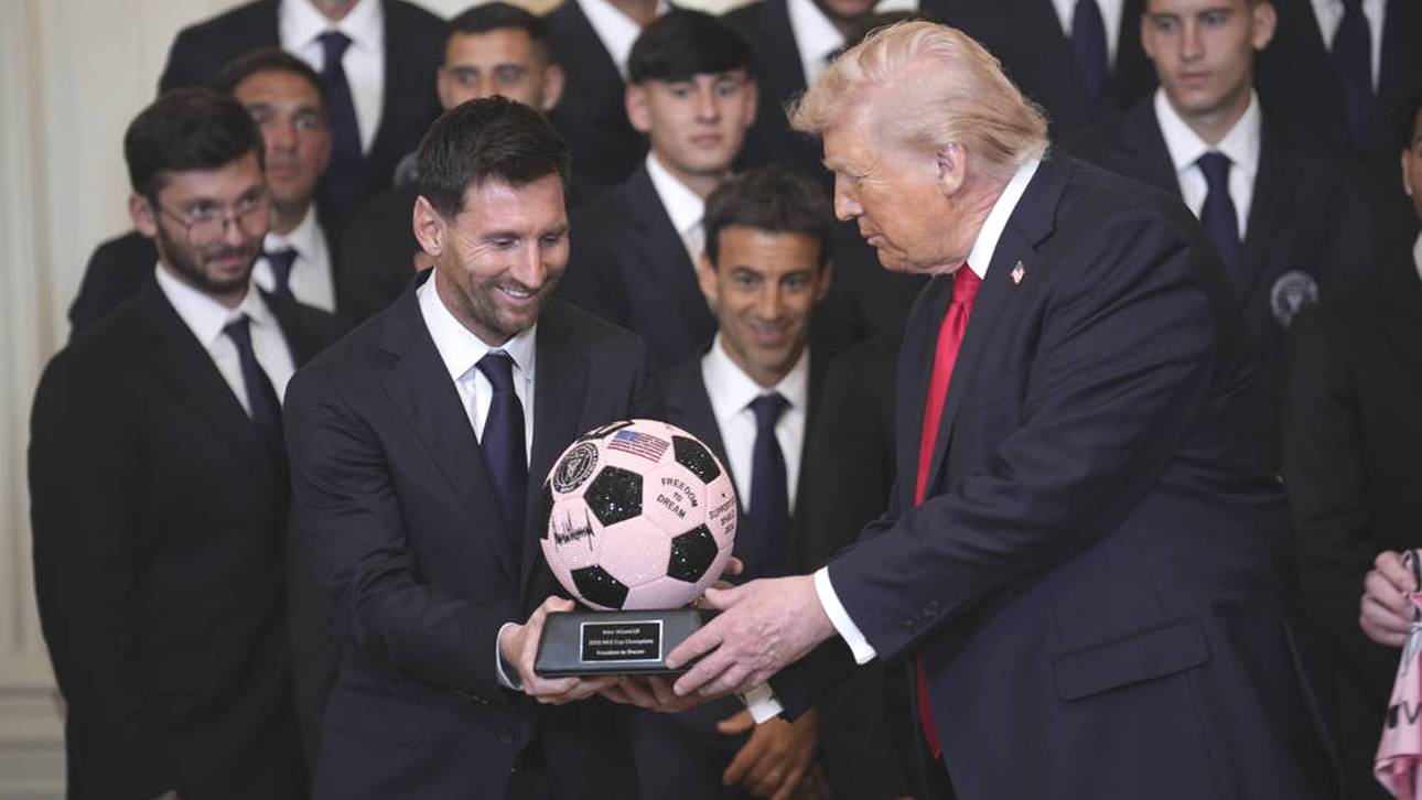 Bizarre Szenen: Trump empfängt Messi