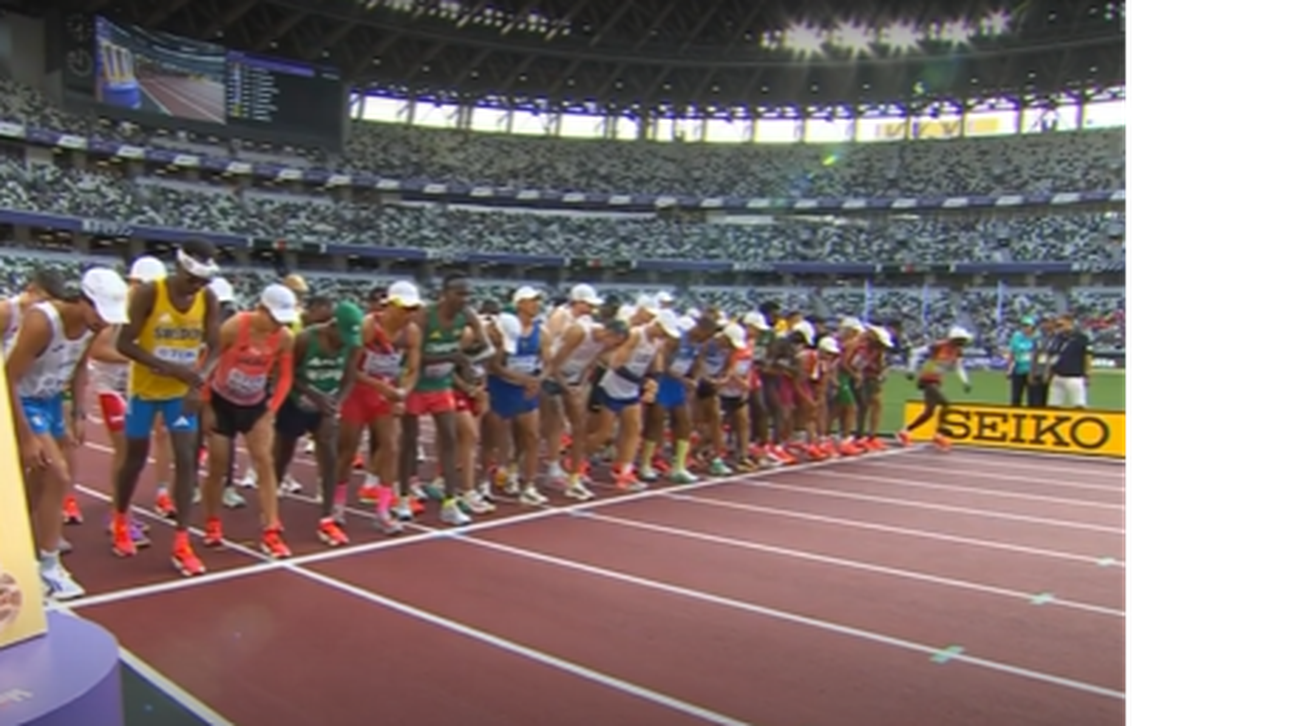 Verrückte Szene beim Marathon