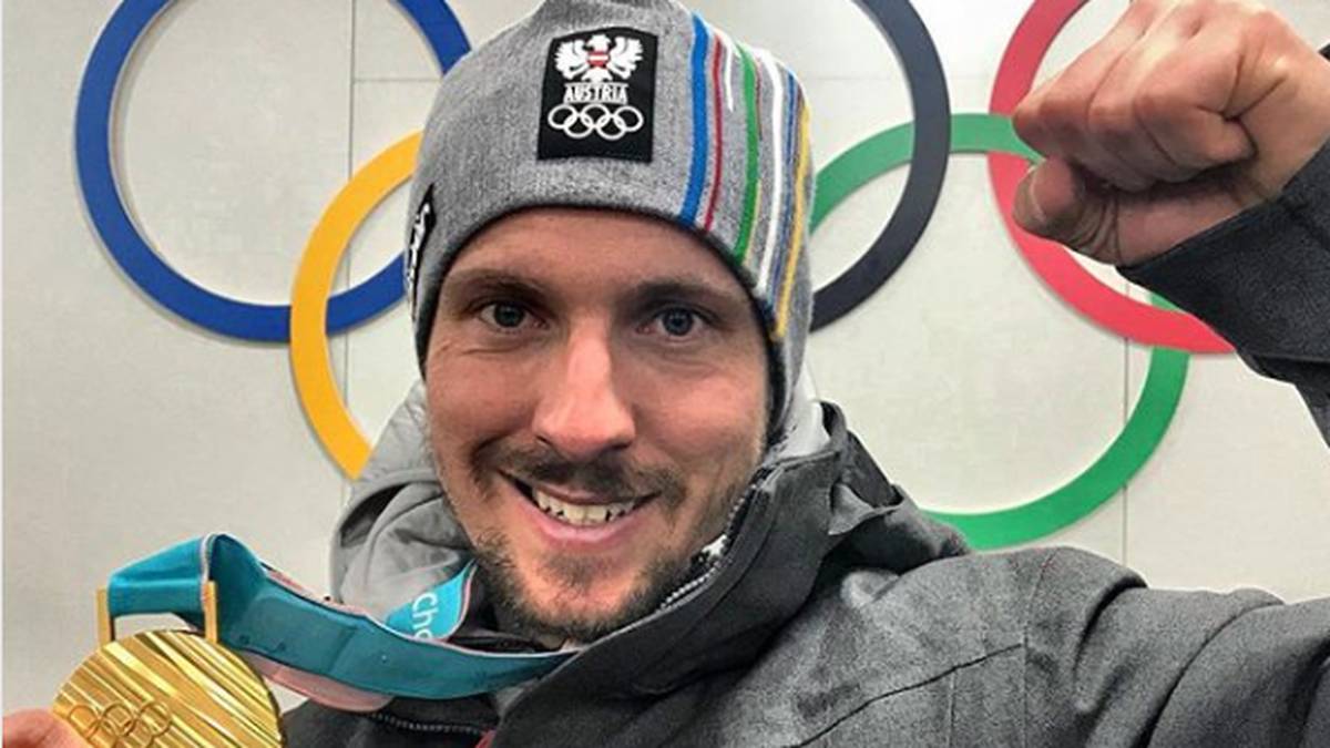 Marcel Hirscher ballt die Faust nach seinem ersten Olympiasieg. Der Österreicher fuhr in der Kombination allen davon