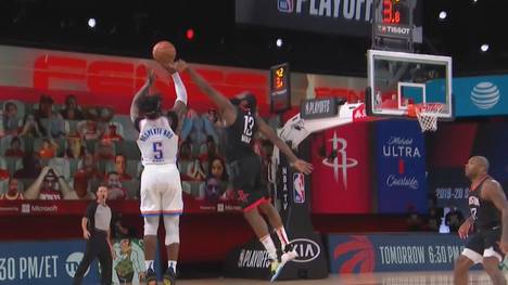 Die Houston Rockets setzen sich nach dramatischer Schlussphase in Spiel 7 gegen die Oklahoma City Thunder durch und erreichen damit die nächste Runde der Playoffs. James Harden sorgte kurz vor Schluss für die entscheidende Szene der Partie. 