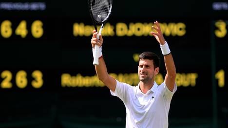 Day Eleven: The Championships - Wimbledon 2019 Zum insgesamt sechsten Mal steht Novak Djokovic im Finale von Wimbledon