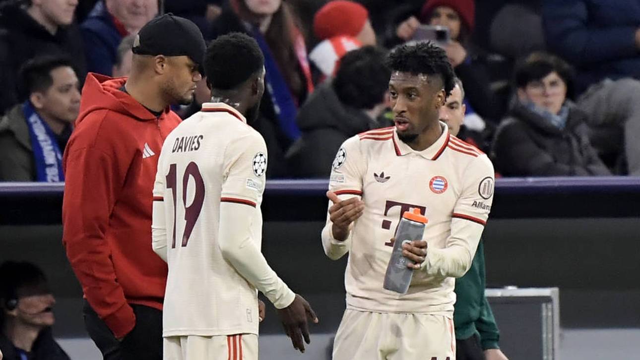 Alphonso Davies (l.) und Kingsley Coman fallen vorerst für den FC Bayern aus