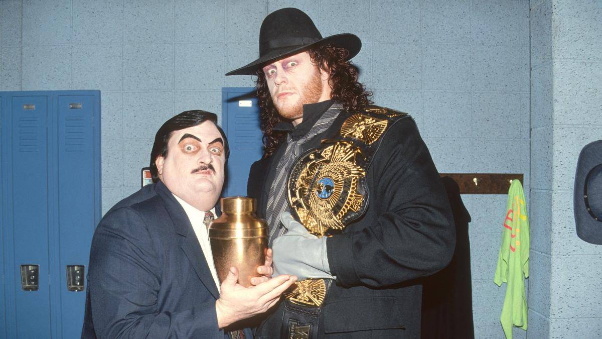 Paul Bearer (l.) war jahrelang Manager des Undertaker bei WWE