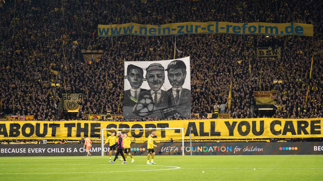 BVB-Fans mit „Gold“-Protest