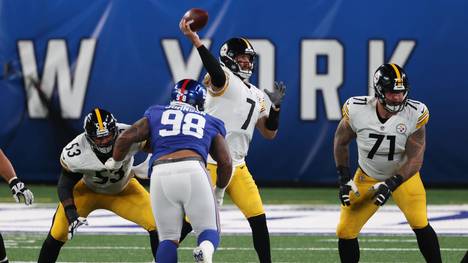 Ben Roethlisberger gab bei den Pittsburgh Steelers im Duell mit den New York Giants sein Comeback nach rund einjähriger Pause