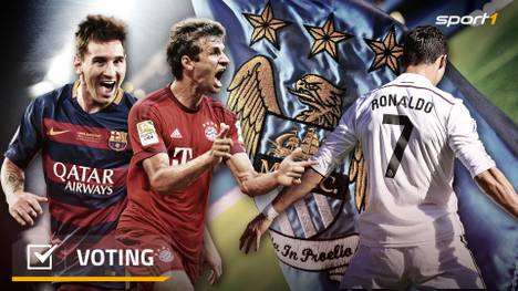 Lionel Messi, Thomas Müller und Cristiano Ronaldo (v.l.) - wechselt einer zu ManCity?