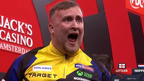 Luke Littler setzt sich in der ersten Runde der World Series of Darts Finals gegen Danny Noppert durch. Dabei hat der Weltmeister durchaus seine Schwierigkeiten.