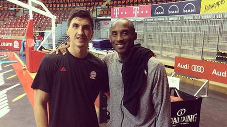 Kobe Bryant verzichtete bei seinem München-Besuch nicht auf eine Trainings-Session.