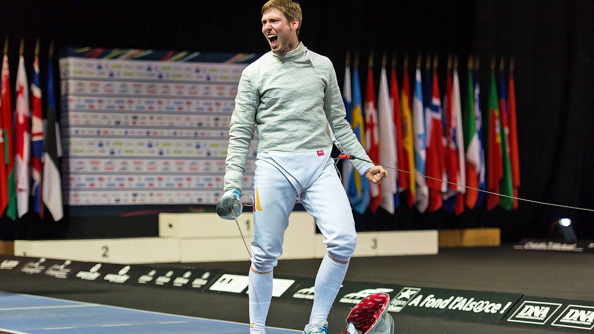 Säbelfechter Maximilian Hartung gewann bei der WM 2015 Bronze im Einzel und im Team
