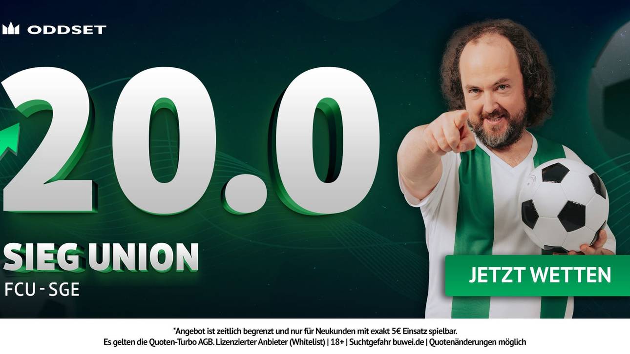 Oddset Quoten-Boost für Union Berlin gegen Eintracht Frankfurt am 06.02. | Bundesliga 21. Spieltag