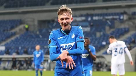 Maximilian Beier, 18 Jahre jung, brilliert für 1899 Hoffenheim gegen KAA Gent