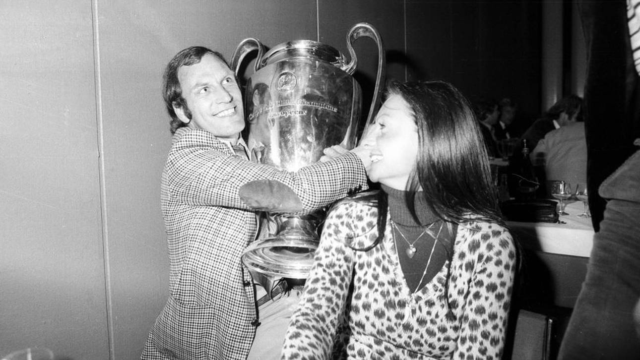 Roth nach dem Gewinn des Europapokal der Landesmeister 1976