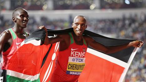 Der Kenianer Timothy Cheruiyot sicherte sich mit dem größten Vorsprung bei einer WM die Goldmedaille über 1500 Meter