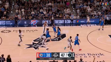 Victor Wembanyama ist im vierten Halbfinal-Duell mit Titelverteidiger Oklahoma City Thunder erneut der Matchwinner für die San Antonio Spurs.